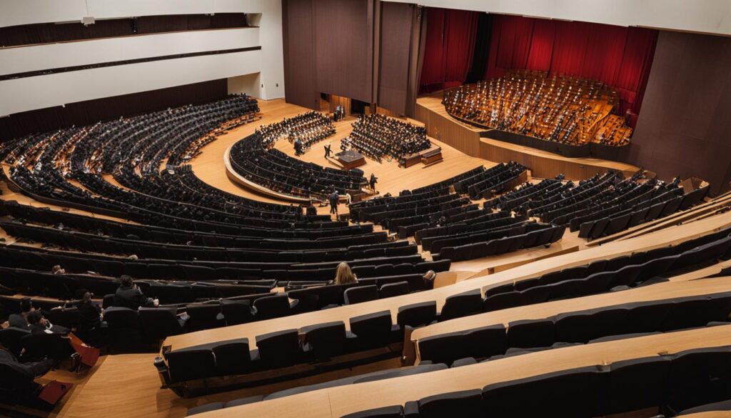 how many seats are there in meymandi concert hall