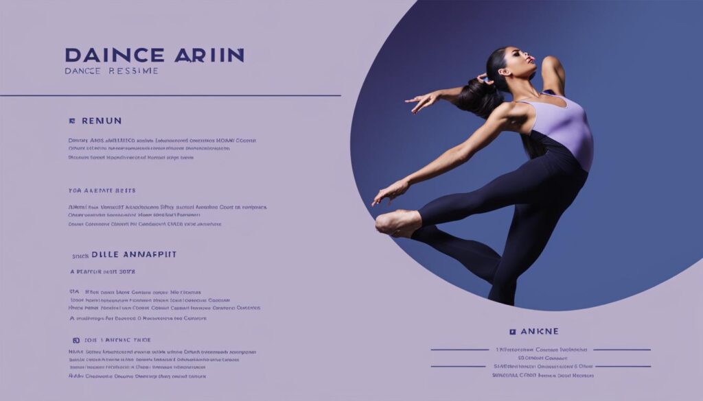 dance resume template